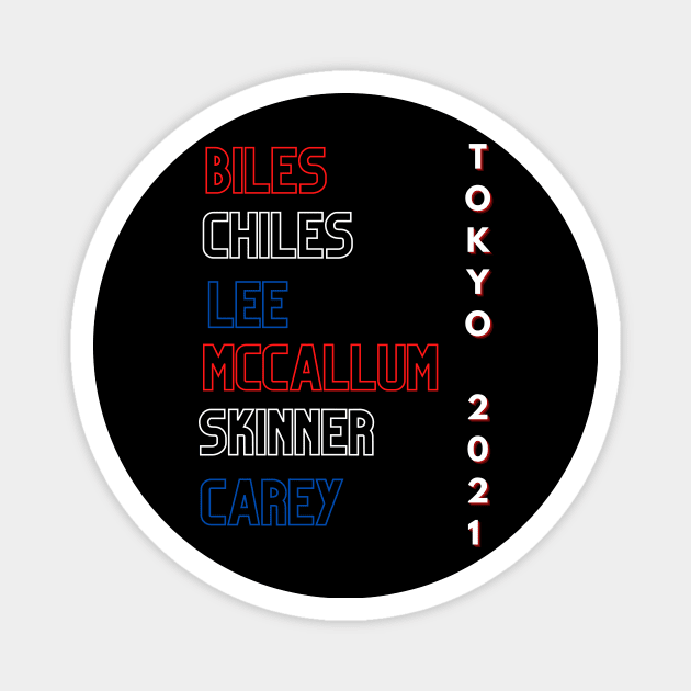 2021 Gymnastics Olympic Team Magnet by All Things Gymnastics Podcast 